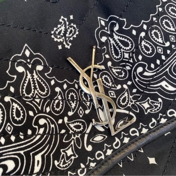 SOLD Saint Laurent YSL Medium Niki Chevron Quilted Bandana Bag - Picture 9 of 16